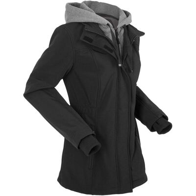 bonprix Giacca lunga 2 in 1 in softshell idrorepellente 46 bonprix Giacca lunga 2 in 1 in softshell idrorepellente 46