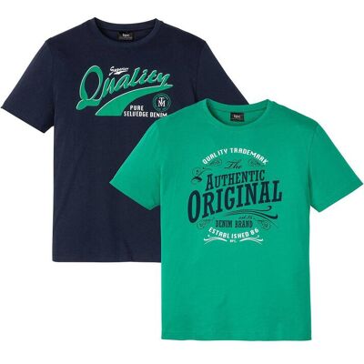 bonprix T-shirt in puro cotone biologico (pacco da 2) 52 bonprix T-shirt in puro cotone biologico (pacco da 2) 52