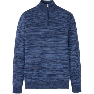 bonprix Maglione melange con zip e cotone 52 bonprix Maglione melange con zip e cotone 52