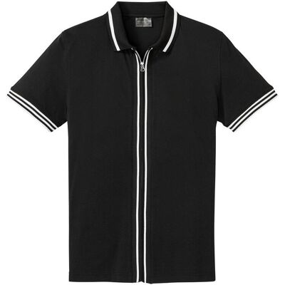 bonprix Polo in piquet di puro cotone con cerniera 44 bonprix Polo in piquet di puro cotone con cerniera 44