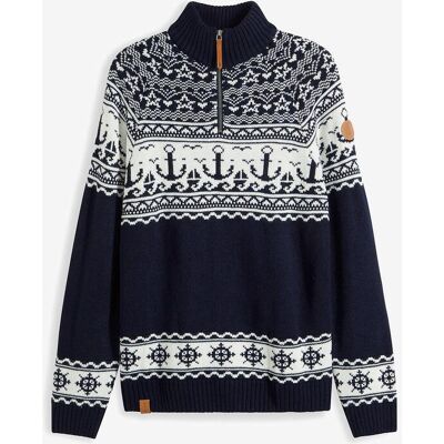 bonprix Maglione norvegese con collo e zip 68 bonprix Maglione norvegese con collo e zip 68