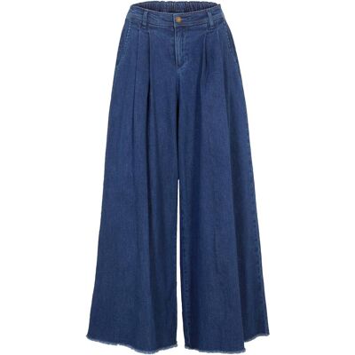 bonprix Gonna pantalone in jeans larga con elastico in vita 48 bonprix Gonna pantalone in jeans larga con elastico in vita 48