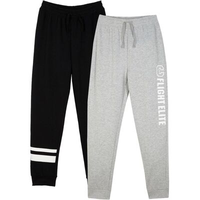 bonprix Pantaloni tuta in misto cotone morbido (pacco da 2) 176 bonprix Pantaloni tuta in misto cotone morbido (pacco da 2) 176