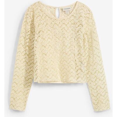 bonprix Maglia in pizzo con top in jersey (set 2 pezzi) 128 bonprix Maglia in pizzo con top in jersey (set 2 pezzi) 128