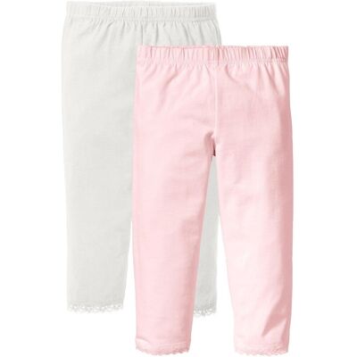bonprix Leggings a pinocchietto con cotone biologico (pacco da 2) 146 bonprix Leggings a pinocchietto con cotone biologico (pacco da 2) 146