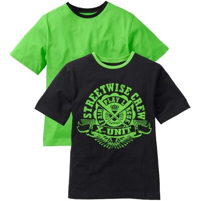 bonprix T-shirt (pacco da 2) in puro cotone biologico 128 bonprix T-shirt (pacco da 2) in puro cotone biologico 128