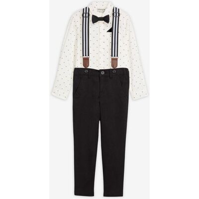 bonprix Camicia a maniche lunghe, pantaloni elasticizzati, bretelle e papillon (set 4 pezzi) 116 bonprix Camicia a maniche lunghe, pantaloni elasticizzati, bretelle e papillon (set 4 pezzi) 116