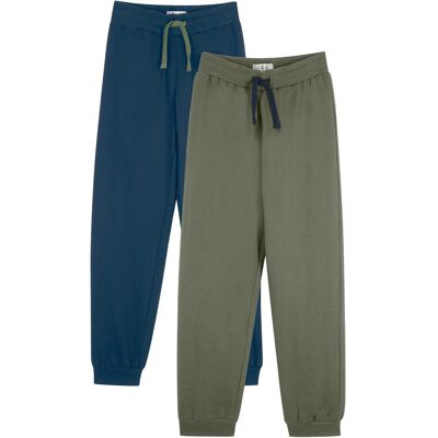 bonprix Pantaloni da jogging con cotone (pacco da 2) 140 bonprix Pantaloni da jogging con cotone (pacco da 2) 140