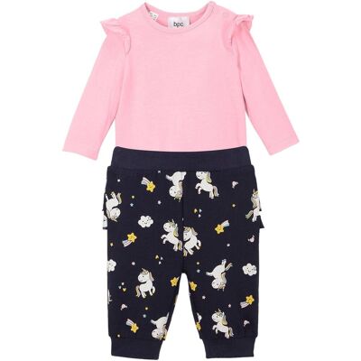 bonprix Body a maniche lunghe + pantaloni in felpa (set 2 pezzi) in cotone biologico 92 bonprix Body a maniche lunghe + pantaloni in felpa (set 2 pezzi) in cotone biologico 92