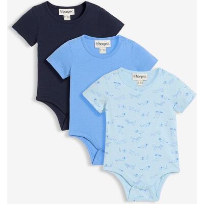 bonprix Body a maniche corte in puro cotone biologico (pacco da 3) 56 bonprix Body a maniche corte in puro cotone biologico (pacco da 3) 56
