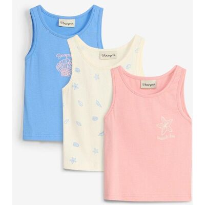 bonprix Top in puro cotone biologico (pacco da 3) 122 bonprix Top in puro cotone biologico (pacco da 3) 122