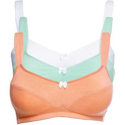 bonprix Reggiseno senza ferretto con cotone (pacco da 3) 105 bonprix Reggiseno senza ferretto con cotone (pacco da 3) 105