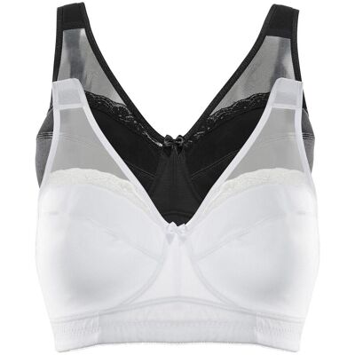 bonprix Reggiseno contenitivo senza ferretto con spalline imbottite (pacco da 2) 85 bonprix Reggiseno contenitivo senza ferretto con spalline imbottite (pacco da 2) 85