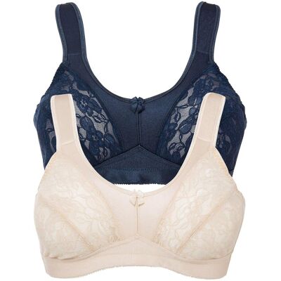 bonprix Reggiseno contenitivo senza ferretto con spalline imbottite (pacco da 2) 105 bonprix Reggiseno contenitivo senza ferretto con spalline imbottite (pacco da 2) 105