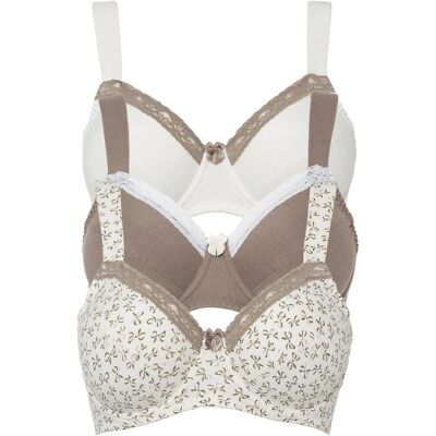 bonprix Reggiseno con ferretto e cotone biologico (pacco da 3) 90 bonprix Reggiseno con ferretto e cotone biologico (pacco da 3) 90