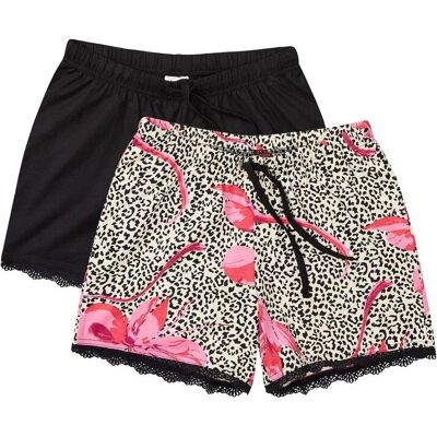 bonprix Pantaloncini per pigiama con pizzo delicato (pacco da 2) 46 bonprix Pantaloncini per pigiama con pizzo delicato (pacco da 2) 46