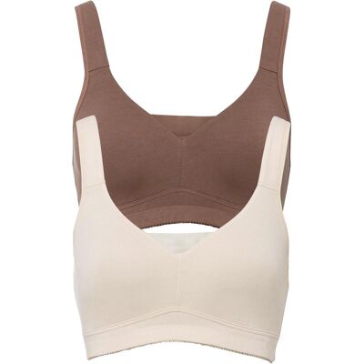 bonprix Reggiseno t-shirt senza ferretto con cotone (pacco da 2) 105 bonprix Reggiseno t-shirt senza ferretto con cotone (pacco da 2) 105