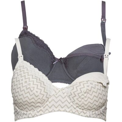 bonprix Reggiseno allattamento con ferretto con cotone biologico (pacco da 2) 105 bonprix Reggiseno allattamento con ferretto con cotone biologico (pacco da 2) 105
