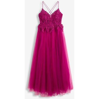 bonprix Abito lungo in tulle delicato con pizzo 40 bonprix Abito lungo in tulle delicato con pizzo 40