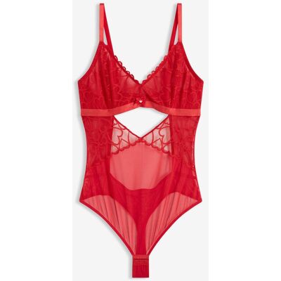 bonprix Body con perizoma e pizzo con cuoricini 46 bonprix Body con perizoma e pizzo con cuoricini 46