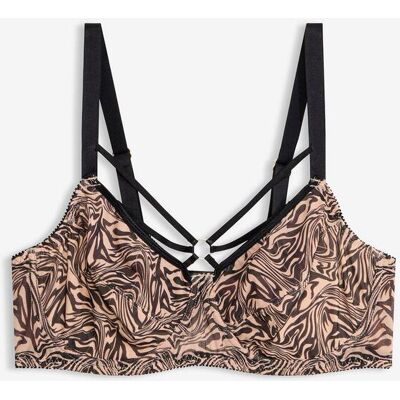 bonprix Reggiseno minimizer con dettagli decorativi e mesh in fantasia 105 bonprix Reggiseno minimizer con dettagli decorativi e mesh in fantasia 105