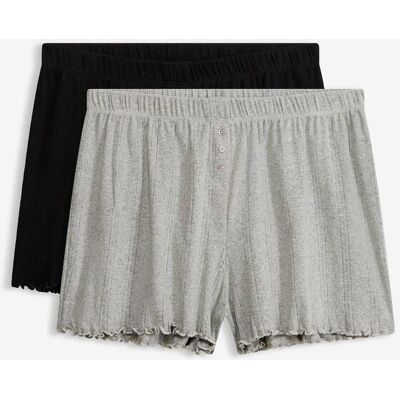 bonprix Pantaloni pigiama corti in jersey pointelle (pacco da 2) 42 bonprix Pantaloni pigiama corti in jersey pointelle (pacco da 2) 42