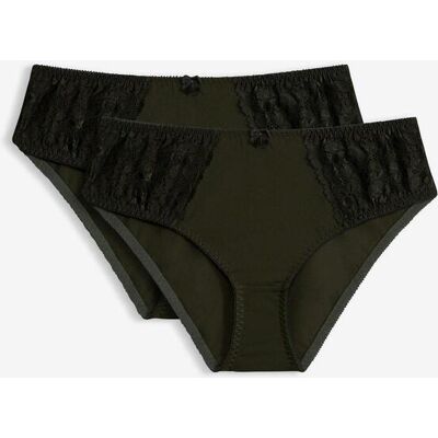 bonprix Slip alto con pizzo delicato (pacco da 2) 46 bonprix Slip alto con pizzo delicato (pacco da 2) 46