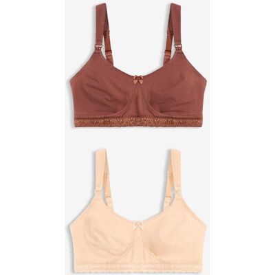 bonprix Reggiseno allattamento senza ferretto con cotone biologico (pacco da 2) 105 bonprix Reggiseno allattamento senza ferretto con cotone biologico (pacco da 2) 105
