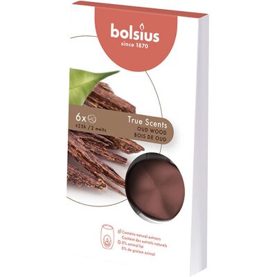 BOLSIUS - True Scents Oud Wood - 6 pezzi - Oud Wood - Wax melts BOLSIUS - True Scents Oud Wood - 6 pezzi - Oud Wood - Wax melts