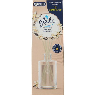 Glade Diffusore a Bastoncini Fragranza Romantic Vanilla Blossom 50 ml - Glade Diffusore a Bastoncini Fragranza Romantic Vanilla Blossom 50 ml -