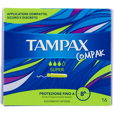 Tampax Compak Super 16 Tamponi - Tampax Compak Super 16 Tamponi -