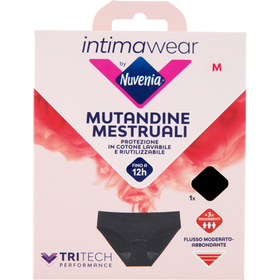 Nuvenia Intimawear by Mutandine Mestruali M Nero - Nuvenia Intimawear by Mutandine Mestruali M Nero -