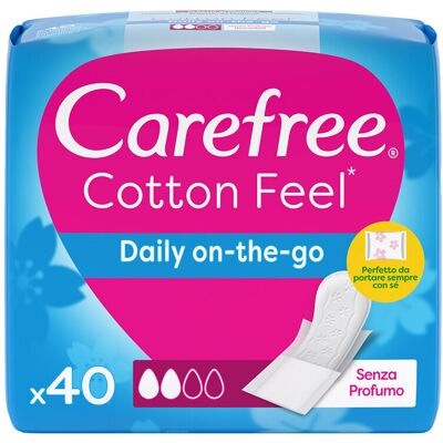 Carefree Cotton Feel Daily On the Go Salvaslip 40 Pezzi - Carefree Cotton Feel Daily On the Go Salvaslip 40 Pezzi -