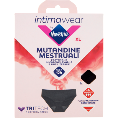 Nuvenia Intimawear by Mutandine Mestruali L Nero - Nuvenia Intimawear by Mutandine Mestruali L Nero -