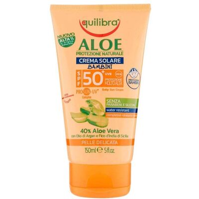 Equilibra Solari Aloe Crema Solare Bambini Spf 50+ 150ml - Equilibra Solari Aloe Crema Solare Bambini Spf 50+ 150ml -