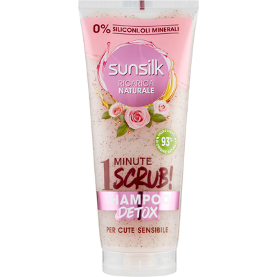 Sunsilk Ricarica Naturale 1 Minute Scrub! Shampoo Detox per Cute Sensibile 200 ml - Sunsilk Ricarica Naturale 1 Minute Scrub! Shampoo Detox per Cute Sensibile 200 ml -