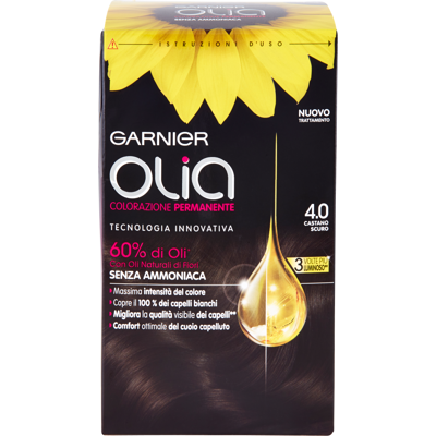 Garnier Olia Colorazione Permanente Castano Scuro 4.0 - Garnier Olia Colorazione Permanente Castano Scuro 4.0 -