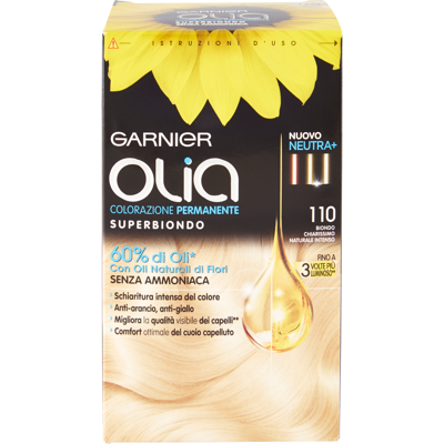 Garnier Olia Colorazione Permanente Superbiondo Chiarissimo Intenso N.110 - Garnier Olia Colorazione Permanente Superbiondo Chiarissimo Intenso N.110 -