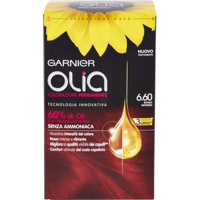 Garnier Olia Colorazione Permanente Rosso Intenso 6.60 - Garnier Olia Colorazione Permanente Rosso Intenso 6.60 -