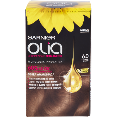 Garnier Olia Colorazione Permanente Castano Chiaro 6.0 - Garnier Olia Colorazione Permanente Castano Chiaro 6.0 -
