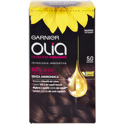 Garnier Olia Colorazione Permanente Castano 5.0 - Garnier Olia Colorazione Permanente Castano 5.0 -