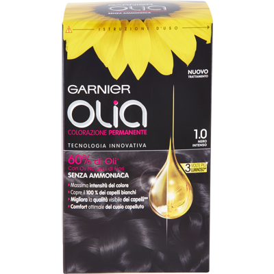 Garnier Olia Colorazione Permanente Nero Intenso 1.0 - Garnier Olia Colorazione Permanente Nero Intenso 1.0 -