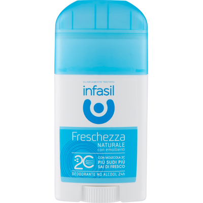 Infasil Freschezza Naturale Deodorante Stick - Efficace 24h, Senza Alcol Infasil Freschezza Naturale Deodorante Stick - Efficace 24h, Senza Alcol