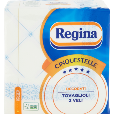 Regina Cinquestelle Decorati Tovaglioli 2 Veli 43 Pezzi assortiti - Regina Cinquestelle Decorati Tovaglioli 2 Veli 43 Pezzi assortiti -