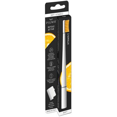 Piuma Spazzolino Vitamina C White/Grey - Piuma Spazzolino Vitamina C White/Grey -