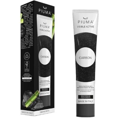 Piuma Dentifricio al Carbone 75ml - Piuma Dentifricio al Carbone 75ml -