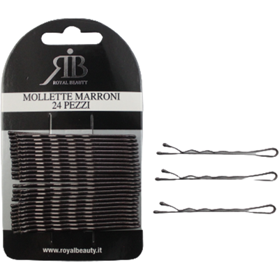 Royal Beauty Mollette Marroni 24 Pz - Royal Beauty Mollette Marroni 24 Pz -