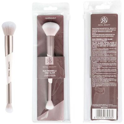 Royal Beauty Duo Pennelli Professionale Rosa Viso Glam - Royal Beauty Duo Pennelli Professionale Rosa Viso Glam -