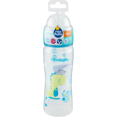 Neo Baby - Dino Blu - 330ml - collo lungo - biberon Neo Baby - Dino Blu - 330ml - collo lungo - biberon