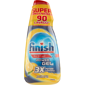 Finish Power Gel Lemon 3 x 30 Lavaggi Gel Lavastoviglie 3 x 600 ml - Finish Power Gel Lemon 3 x 30 Lavaggi Gel Lavastoviglie 3 x 600 ml -